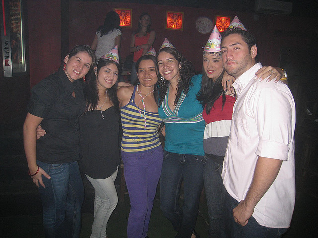 Luisa (blue) invited me out salsa dancing for her friends birthday