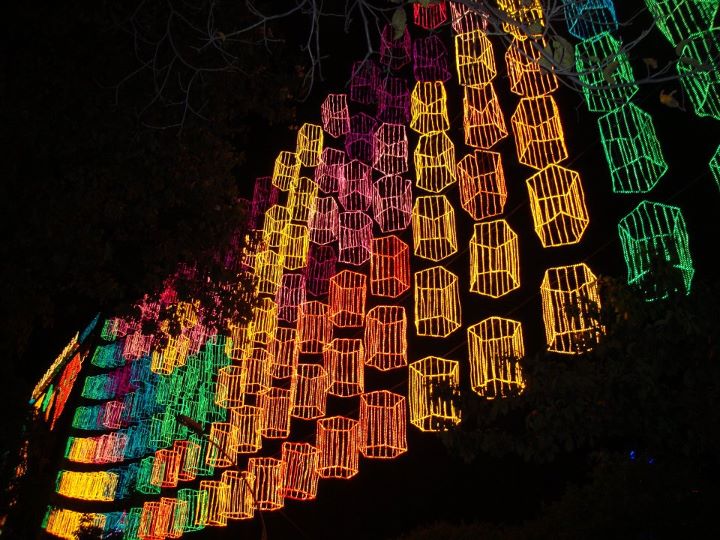 Christmas lights as geometric shapes Christmas lights as geometric shapes