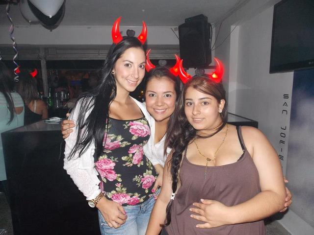 Shots del Diablo Sporting the devil horns at Shots del Diablo.
