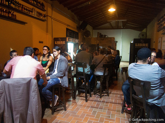 The Libre bar was full when we left around 11pm