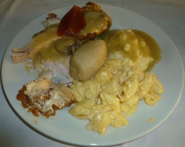Thanksgiving dinner I could barely finish all that food.