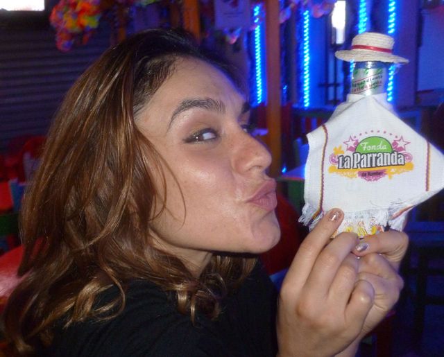 Florence My friend Florence, showing her love for Aguardiente at La Parranda de Rumber.