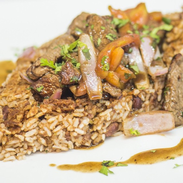 Tacu Tacu Lomo Saltado The last time I went, I had the tacu tacu lomo saltado. So did my friend Jennifer. We agreed: so delicious, and filling.