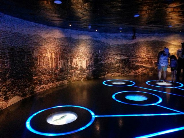 High tech exhibits showcase how water is brought to Medellín's citizens.