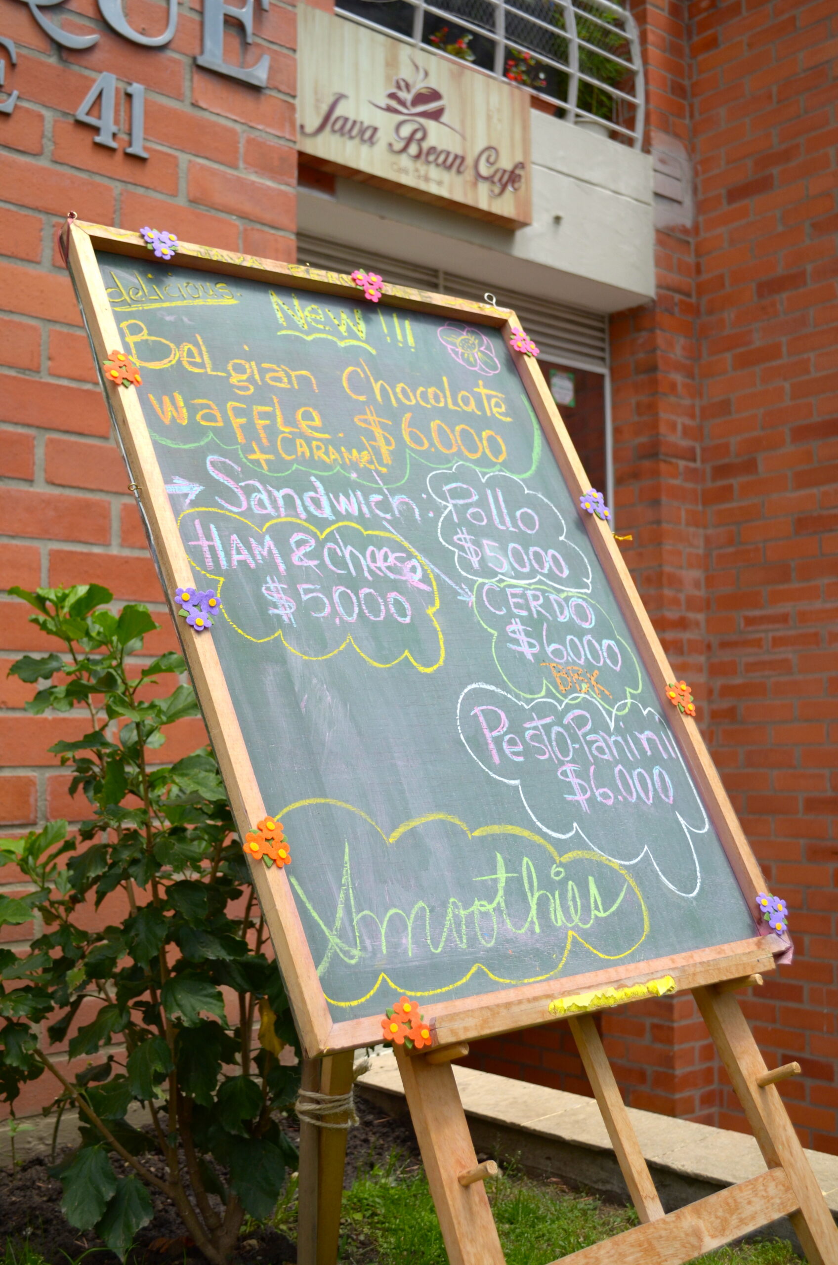 Daily specials Chalkboard outside showing the daily specials