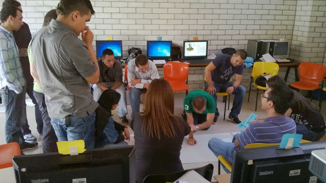 Group discussion Group discussing the project