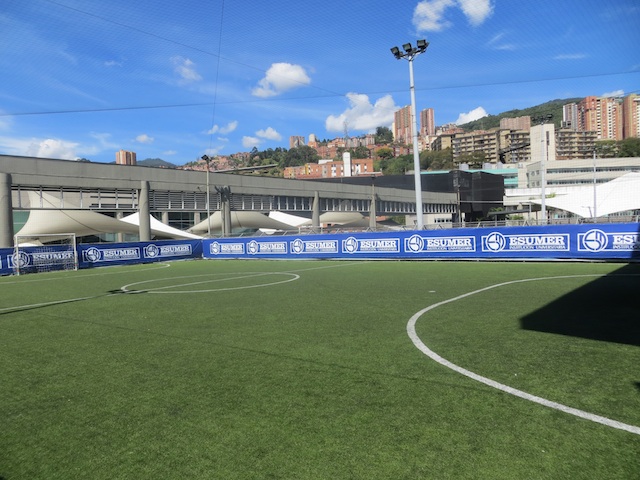 Soccer field The soccer field on third floor of Premium Plaza