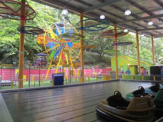 Bumper cars Happy City in San Diego mall