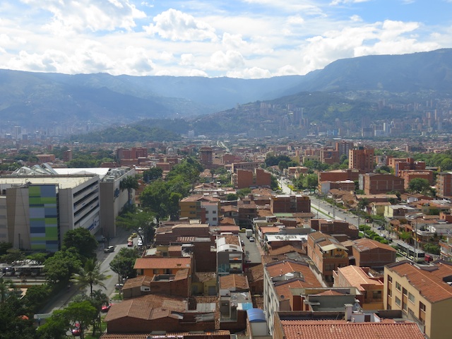 View of Belén from my current apartment, Los Molinos mall is on the left