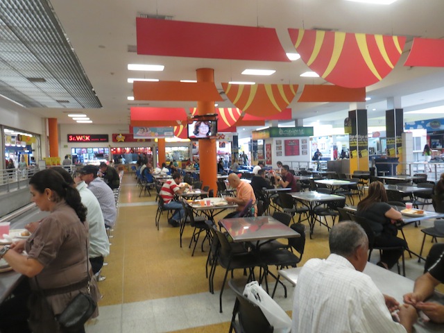 Food court Food court in the older section of the mall