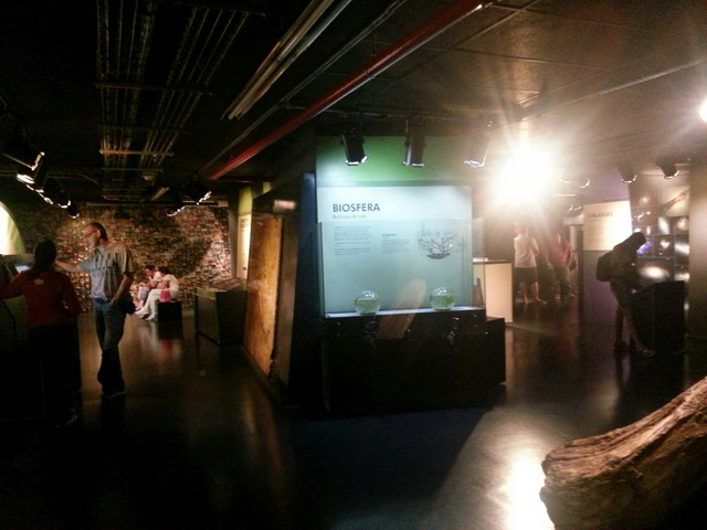 Exhibits Exhibits inside the planetarium.