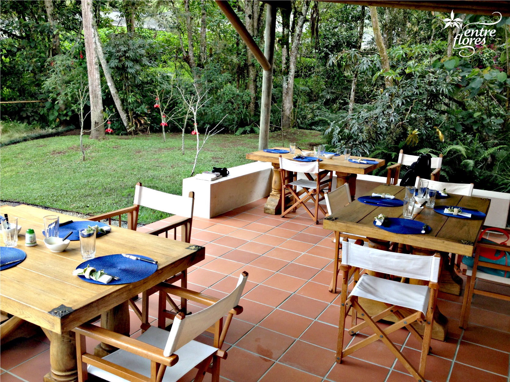 Dining area The dining area and hummingbird garden