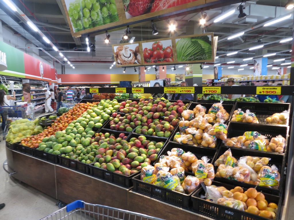 Fruits and veggies The fruit and vegetable area inside Euro
