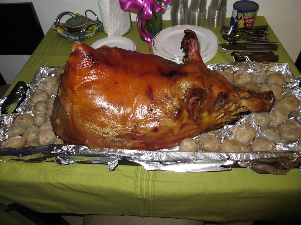 Lechona Nuestra lechona para Año Nuevo