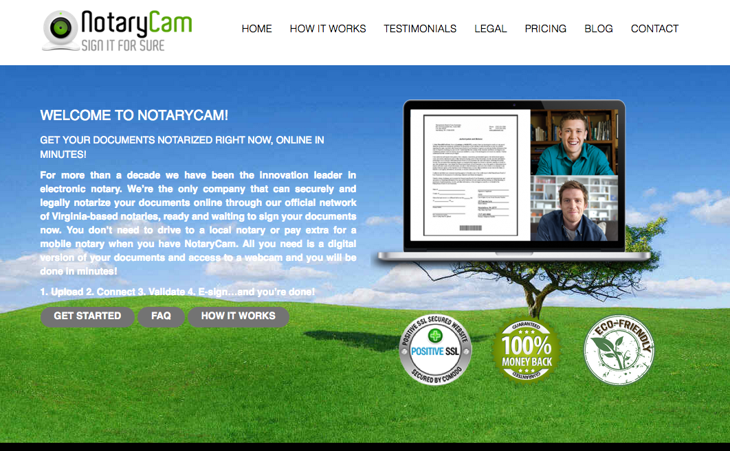 NotaryCam NotaryCam website – online U.S. Notary Service