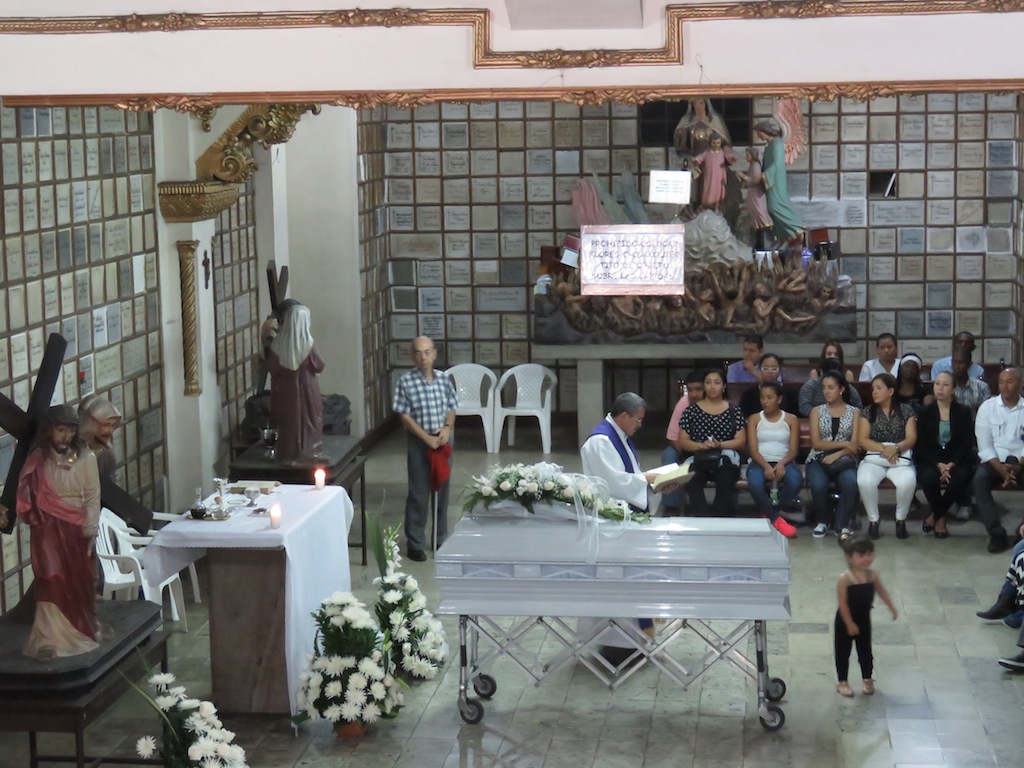 Funeral services Funeral services in the basement of Iglesia Jesús Nazareno
