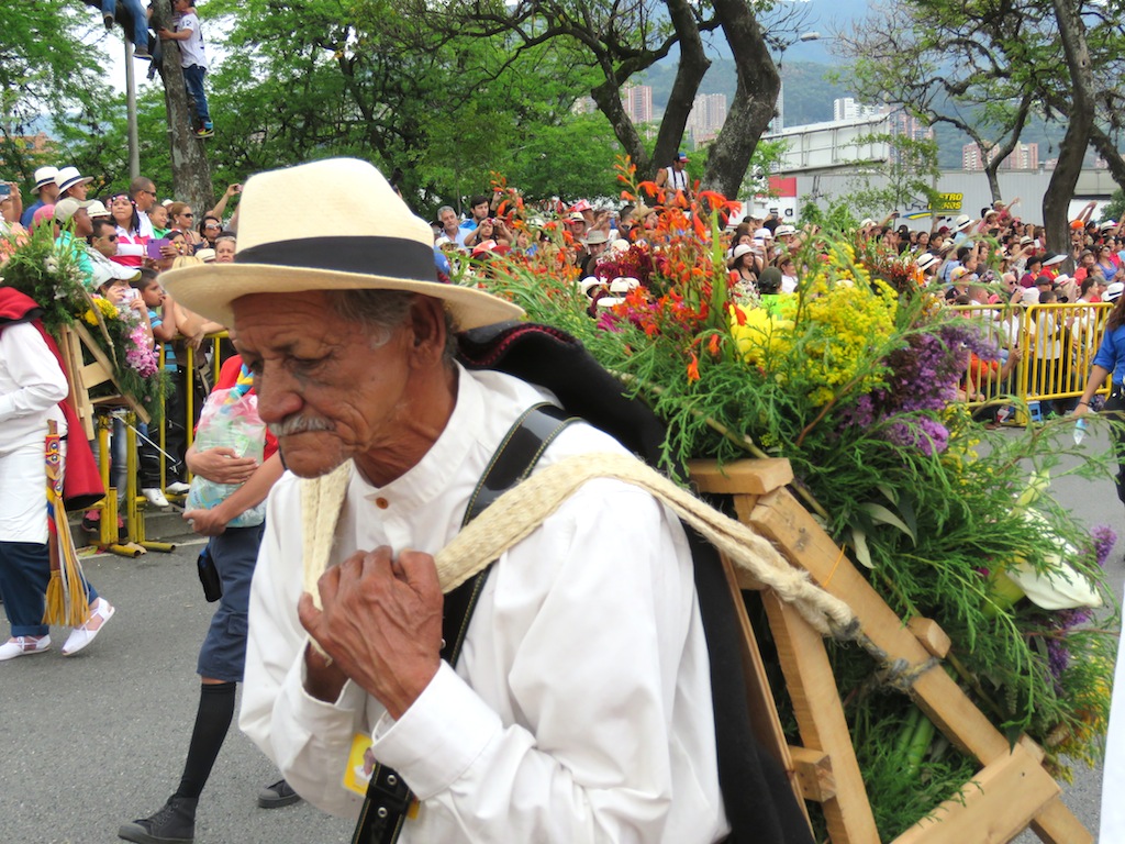 Uno de los silleteros pioneros mayores