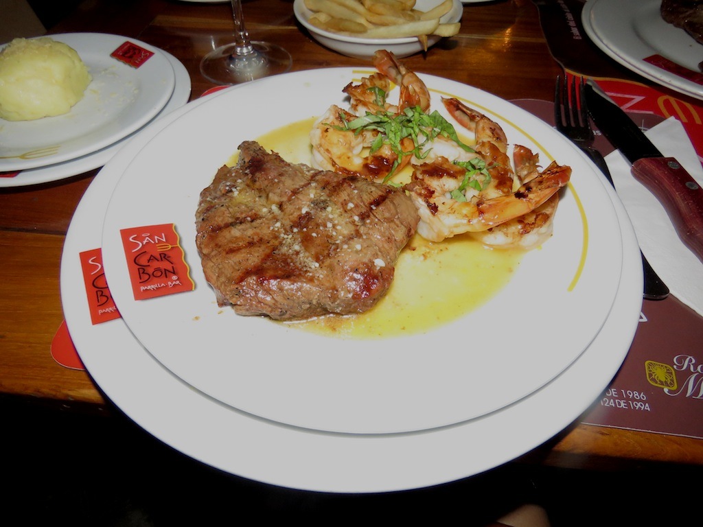 The fillet with jumbo shrimp