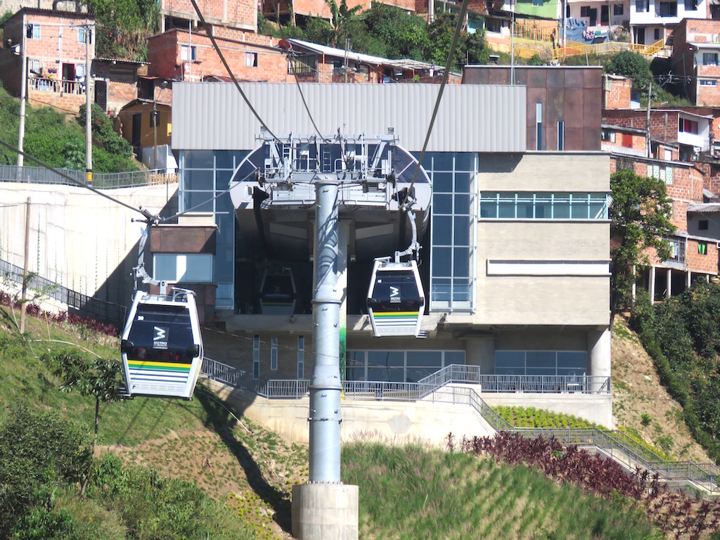 Villa Sierra station on new Metrocable Line H
