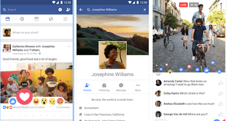 Facebook App, courtesy of Facebook