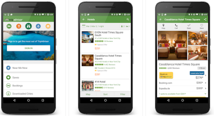 TripAdvisor App, courtesy of TripAdvisor