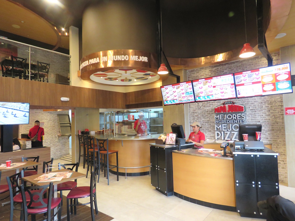 Inside the new Papa Johns in Envigado