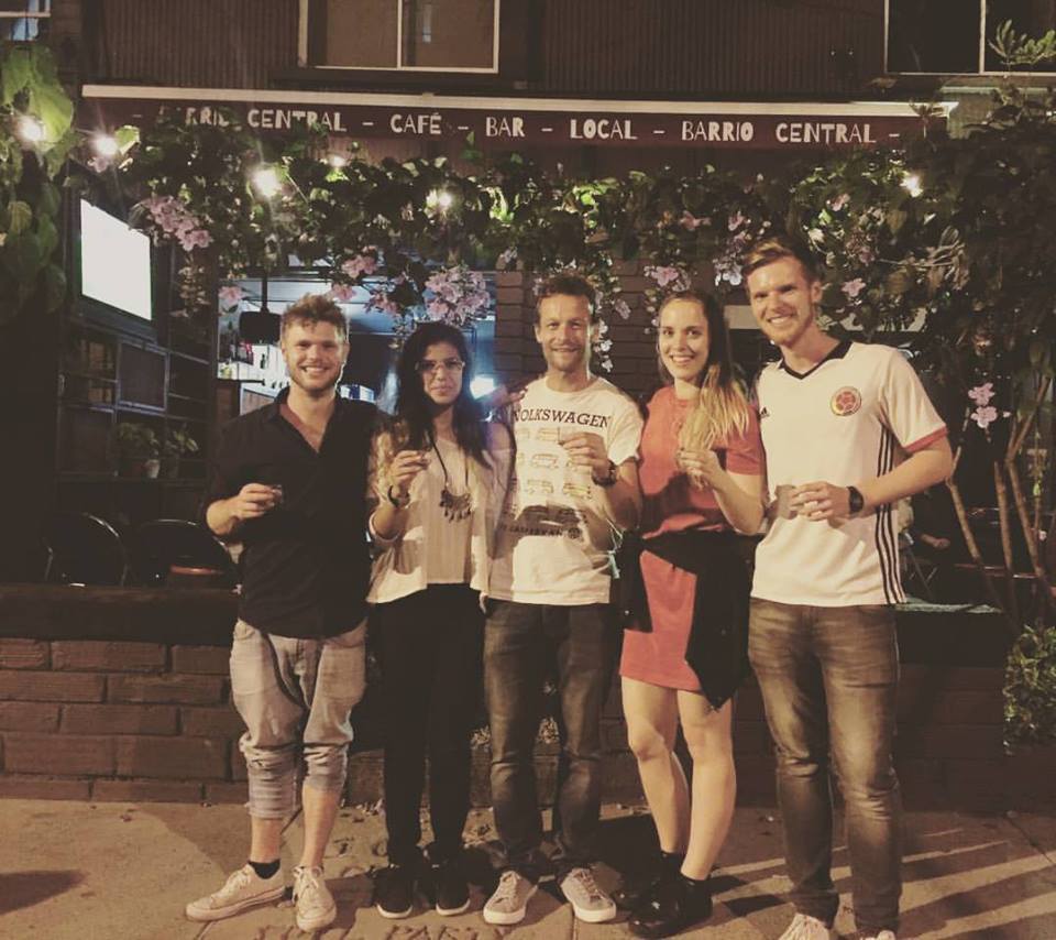 Craig and friends outside the beer garden