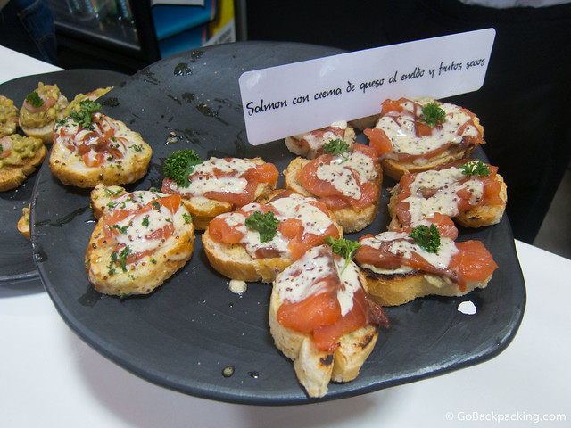 Salmon tapas at Ole Ole Salmon tapas at Ole Ole