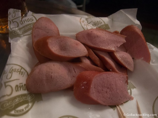 Sausage The sausage served with the Oktoberfest