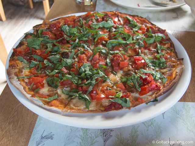 Margarita pizza A simple margarita pizza, with fresh tomatoes, basil and cheese