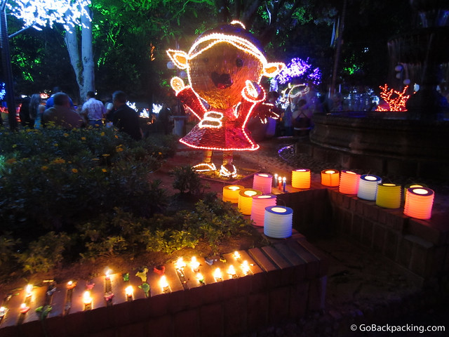 Candles in Parque Sabaneta Candles were everywhere in Parque Sabaneta