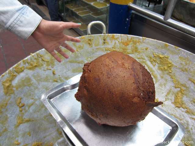 Giant buñuelo This 50,000 peso ($25) buñuelo is larger than the average person's head
