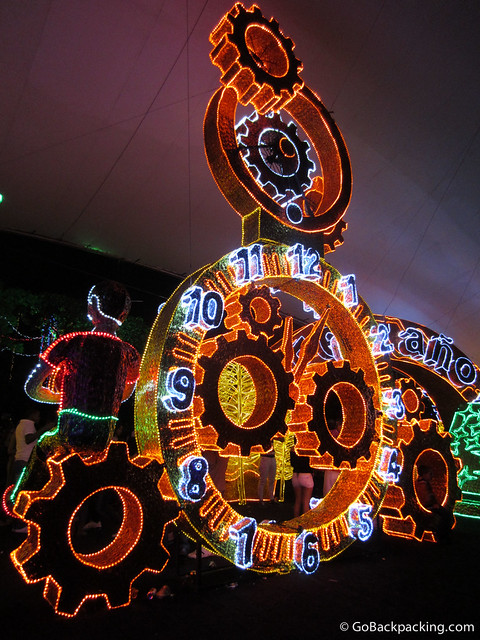 Clock The giant gears of a clock count down to the New Year