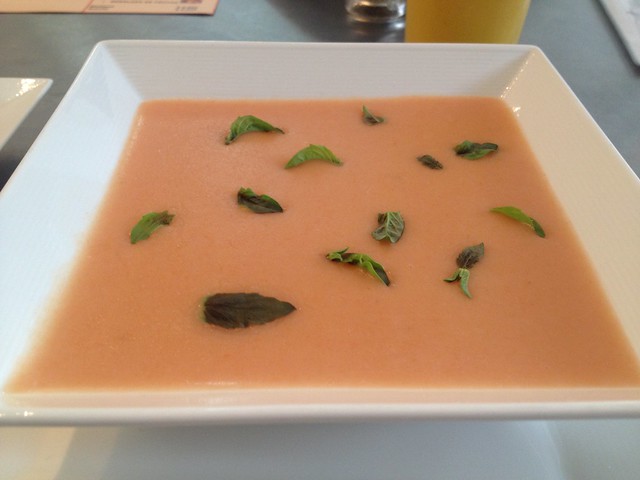 A nicely garnished soup