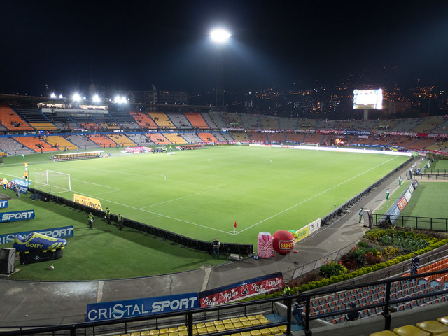 The soccer pitch at Estadio