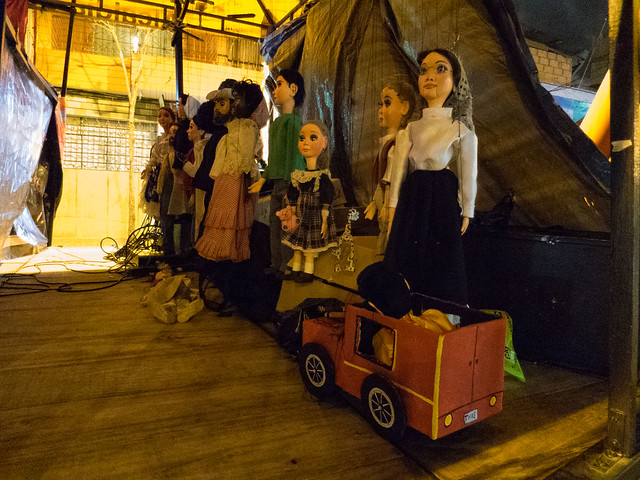 Marionettes Marionettes await their show