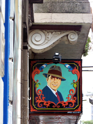 Letrero de Carlos Gardel en Buenos Aires. 