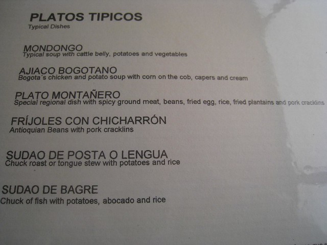 Typical Colombian dishes Typical Colombian dishes