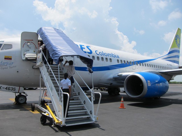 Flying Aires, a Colombian discount airline. Flying Aires, a Colombian discount airline.