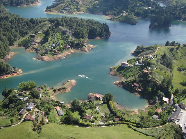 Looking down