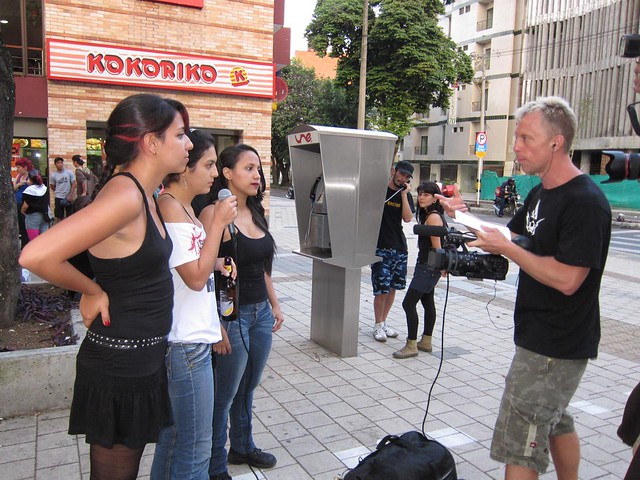 Robert interviews an all-female punk group from Medellin. Robert interviews an all-female punk group from Medellin.