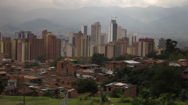 La vista del centro de Medellín La vista del centro de Medellín