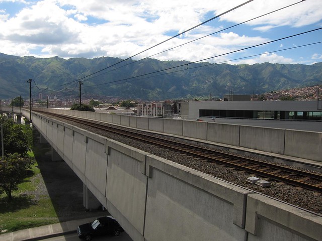 View south from Niquia toward Medellin View south from Niquia toward Medellin. The mountains in the distance are where you can go paragliding.