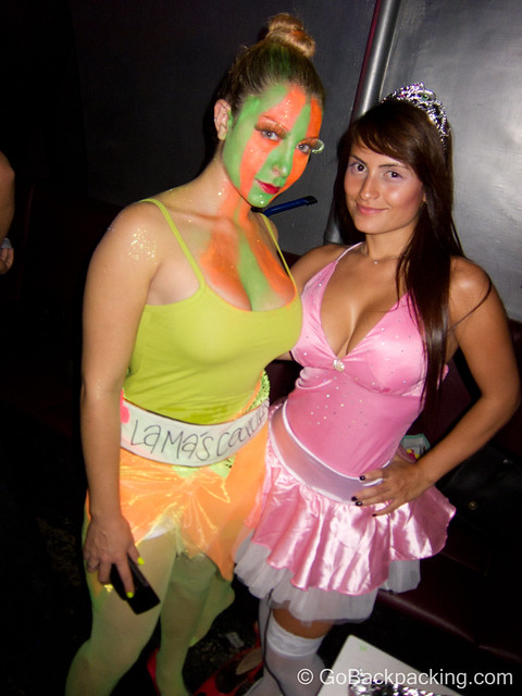 These ladies were eager to celebrate Halloween a few days early. These ladies were eager to celebrate Halloween a few days early.