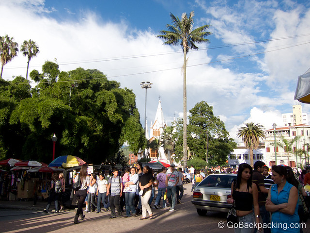 Park in downtown Manizales Park in downtown Manizales