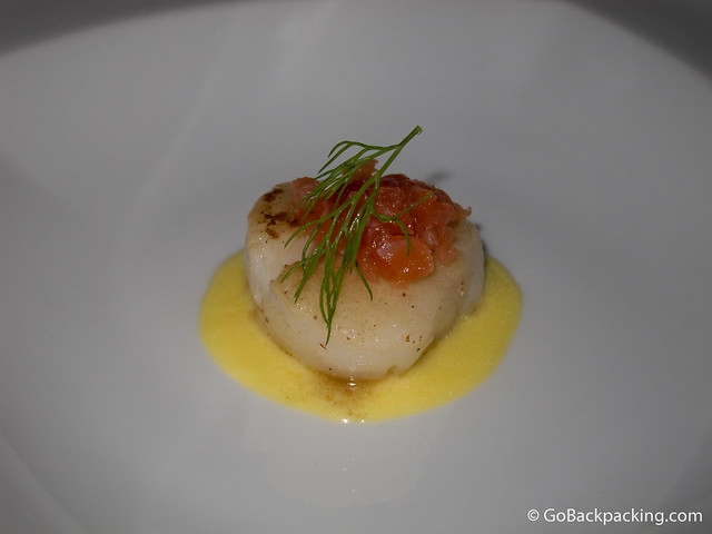 Scallop at El Cielo A scallop, just one of the many delicious moments at El Cielo
