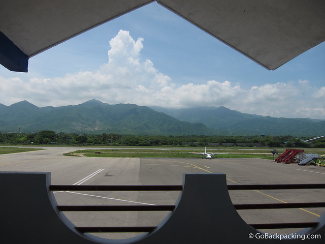 Airport in Santa Marta View from the airport in Santa Marta.