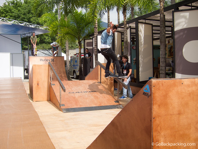 Skateboard demo Skateboard demo at Colombiamoda 2011