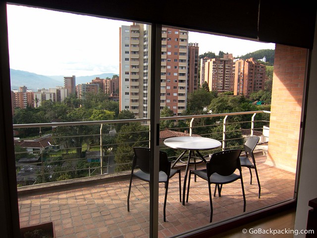 Balcony The large balcony of the first apartment I'm renting in Poblado
