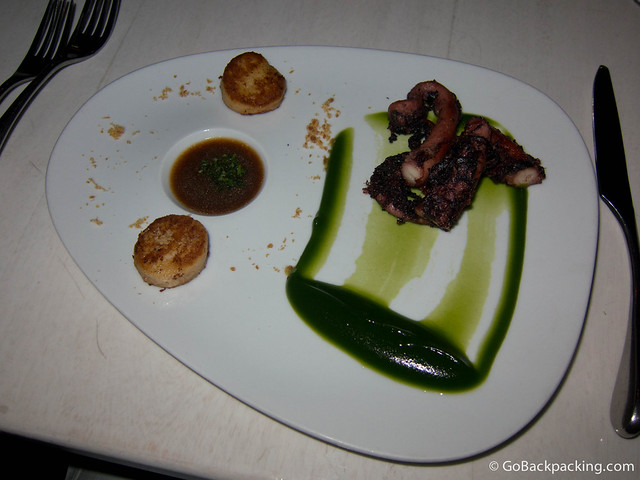 1st Course: octopus and gnocchi 1st Course: octopus and gnocchi
